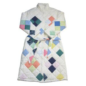 NWT Yellow The Label YLLW Vera Quilted Coat in Patches Belted Puffer S/M $238